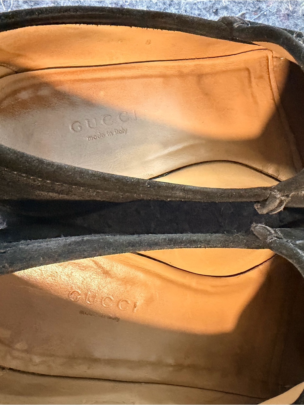 Gucci Black Suede Horsebit Loafers Size 8 Made in Italy 110765 - Picture 4 of 9
